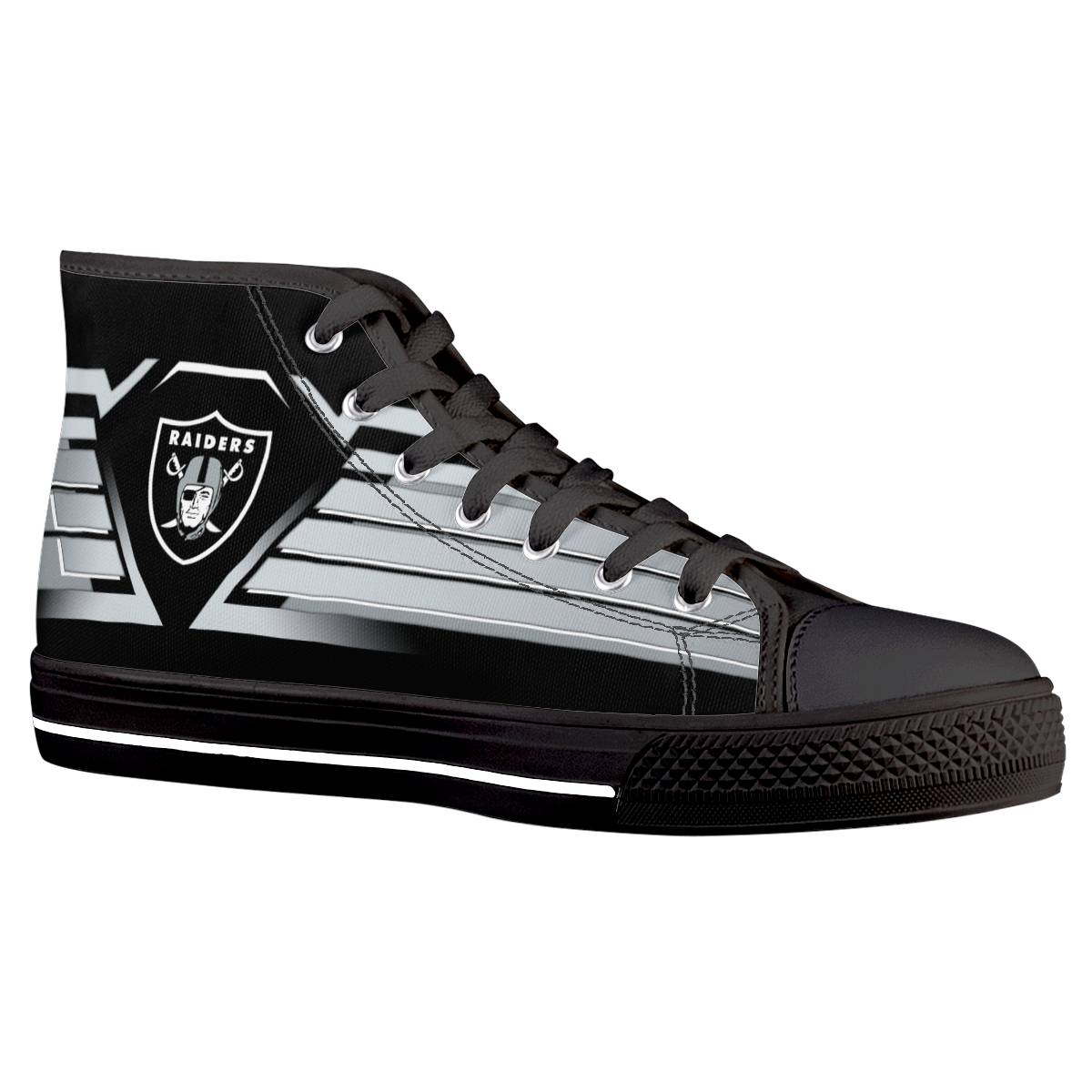 Men's Las Vegas Raiders High Top Canvas Sneakers 002